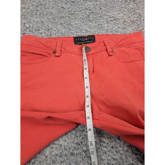 Sanctuary Jeans Women 24 Salmon Cropped Slim Denim Stretch Low Rise Normcore - Picture 7 of 10